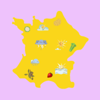 carte de la france avec différentes météo selon la région